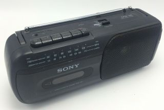 Vintage Sony Radio Cassette Player Record Am Fm Band Retro Cfm - 155s