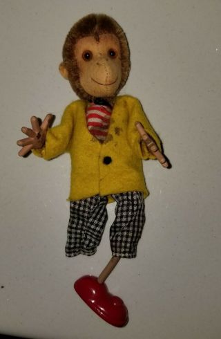 Vintage Schuco Bigo Fix 5 " Monkey Toy Figure
