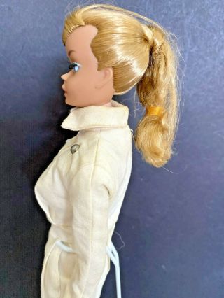 1964 Blonde Swirl Ponytail Barbie Doll 850 In Registered Nurse Uniform Dress