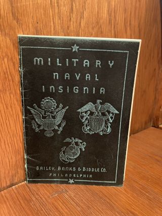 Vintage 1940 U.  S.  Navy Insignia Booklet