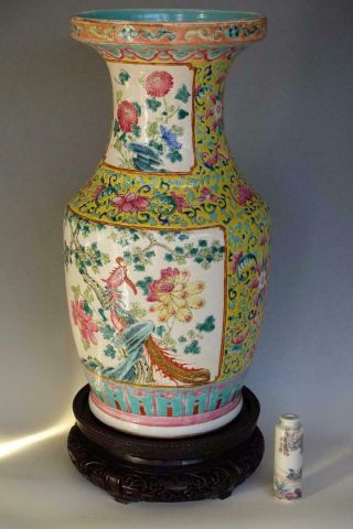 LARGE Fine Antique Chinese Famille Rose Porcelain Vase 3