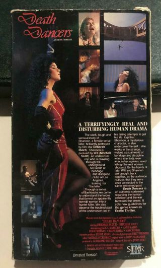 Death Dancers - an erotic thriller VHS - slasher horror movie rare vintage 1993 2