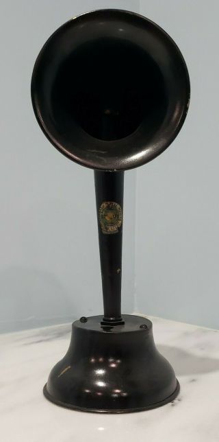 Vintage Antique Nathaniel Baldwin Radio Speaker Horn Standard Metal 1915