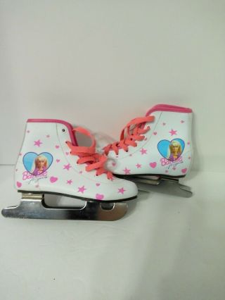 Vintage Barbie For Girls Brookfield Ice Skates White & Pink Size 11