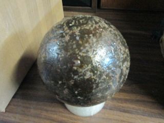 HUGE OLD ANTIQUE WAR OF 1812 AMERICAN US CANADA CANNON BALL RELIC LARGE 7 INCH 3