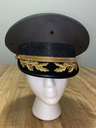 Vintage 1950s U.  S.  Army Field Grade Officer Vans Brother Cap Factory Hat