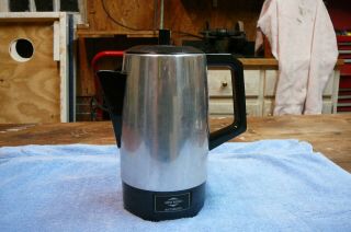 Vintage West Bend 9 Cup Electric Percolator Mod 54129 Good Cond Usa