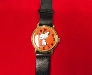 Vintage 1958 Snoopy Peanuts Schulz Lady Hand - Winding Mechanical Watch Hours