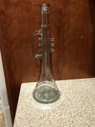 Vintage Trumpet Shaped Bottle Glass 70mm 75cl.  15 "