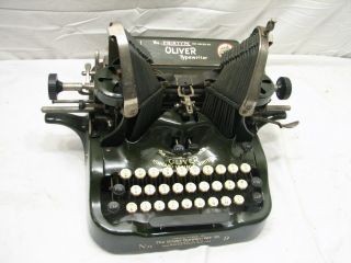 Antique 1918/19 Oliver No 9 Printype Typewriter Standard Visible Writer Bat Wing
