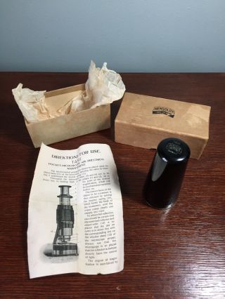 Hensoldt Wetzlar Tami Antique Field Microscope 5516 W/ Box And Papers