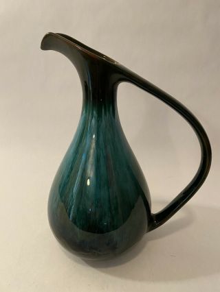 Blue Mountain Pottery Vintage Pitcher/ewer Green/blue Glaze,