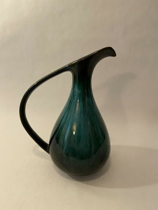 Blue Mountain Pottery vintage pitcher/ewer green/blue glaze, 3