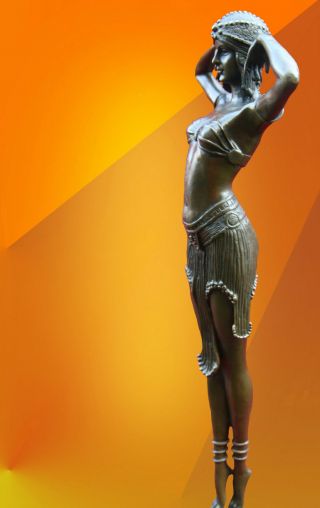 Art Deco Chiparus Illusion Of Virtue Hot Cast Bronze Statue Figure Girl Figurine