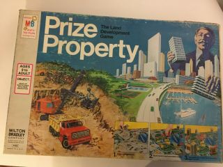 Vintage 1974 Board Game Prize Property Land Development Milton Bradley Complete