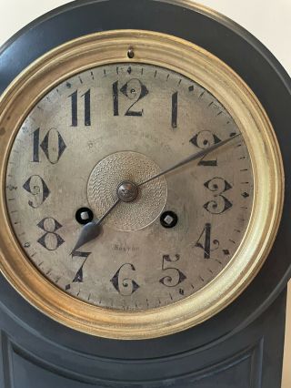 Antique 1855 Medaille D ' Argent Bigelow Kennard Slate Mantel Gong Clock France 5