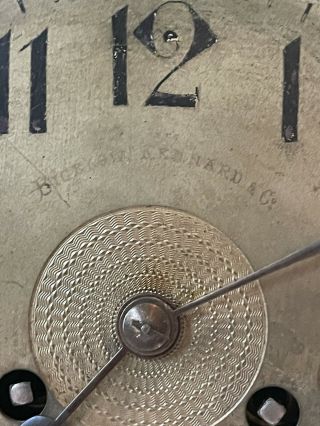 Antique 1855 Medaille D ' Argent Bigelow Kennard Slate Mantel Gong Clock France 6