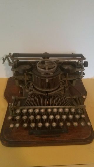 Antique Hammond Multiplex Typewriter Early 1900’s & Wooden Case