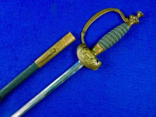 Antique German Germany Bavaria Bavarian Ww1 Engraved Court Sword W/ Scabbard