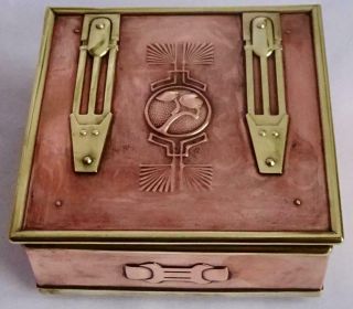 Copper Arts & Crafts Box: Liberty & Co,  Archibald Knox,  Ae Jones