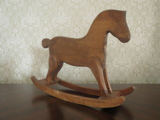 Vtg Wood Wooden Primmie Classic Rocking Horse Doll Teddy Bear Display Prop Toy