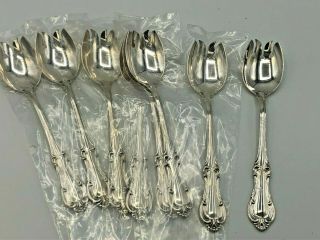 Joan Of Arc By International Sterling Silver Set Of 8 Ice Cream Forks 5 5/8 "