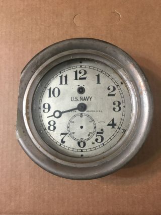 Antique E Howard Boston Us Navy Ships Clock Parts