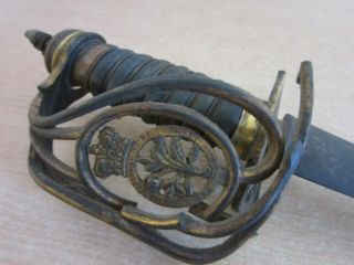 Antique Scottish Basket Hilted Broad Sword " Nemo Me Impune Lacessit "