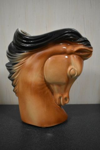 Vintage Royal Copley - Anthony Priolo Horse Head Vase/planter,  Dark Mane