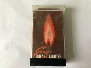 Vintage Evans Butane Lighter with Box and papers - silver tone 2