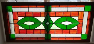 Arts Crafts Stained Glass Window Transom Craftsman,  Mission Bungalow