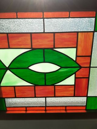 Arts Crafts Stained Glass Window TRANSOM Craftsman,  Mission Bungalow 2