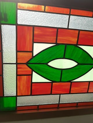 Arts Crafts Stained Glass Window TRANSOM Craftsman,  Mission Bungalow 3