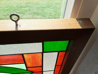 Arts Crafts Stained Glass Window TRANSOM Craftsman,  Mission Bungalow 4