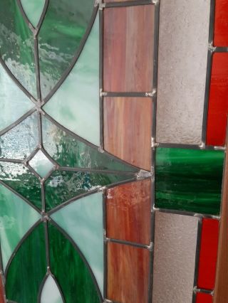 Arts Crafts Stained Glass Window TRANSOM Craftsman,  Mission Bungalow 6