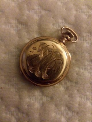 Antique Waltham Full Hunter 14k Solid Yellow Gold Pocket Watch