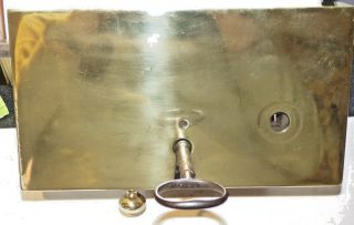 Antique Large Heavy Solid Brass Right Hand Rim Lock With Privacy Latch (rl141)