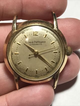 1950s Girard Perregaux Gyromatic 10k Gold Filled Vintage Automatic Watch Runs