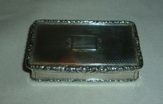 William Iv Solid Silver Snuff Box By Nathaniel Mills,  Birmingham 1832