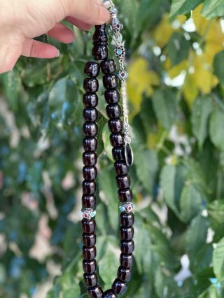 Handmade German Faturan Rosary Islamic Prayer 33 Beads Misbaha Tasbih 99grm Red 3