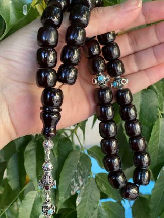 Handmade German Faturan Rosary Islamic Prayer 33 Beads Misbaha Tasbih 99grm Red 4
