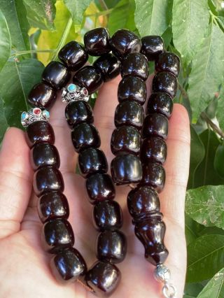 Handmade German Faturan Rosary Islamic Prayer 33 Beads Misbaha Tasbih 99grm Red 5
