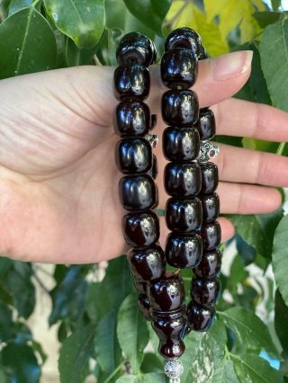 Handmade German Faturan Rosary Islamic Prayer 33 Beads Misbaha Tasbih 99grm Red 6
