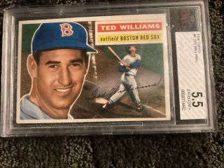 1956 Topps Ted Williams Bvg (bgs) 5.  5 (not 5 Or 6) Beckett 5