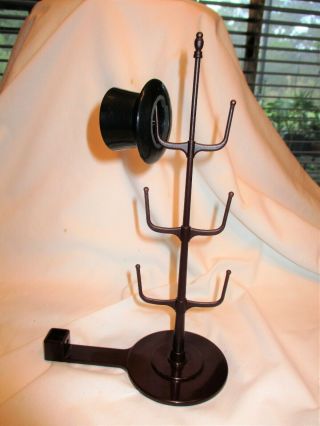 Vintage Mr Christmas “teddy Takes Requests” Replacement Hat And Hat Stand