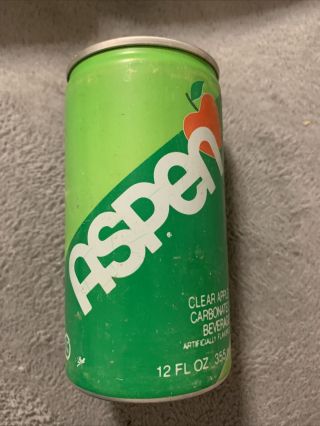 Vintage Aspen Clear Apple Bev 12oz Aluminum Soda Can By Pepsi Cola Denver,  Co.