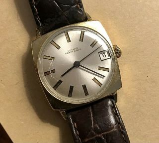 Rare Girard Perregaux Men’s Watch,  Automatic,  C 1970’s,  Rare Square Case Round D