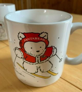 1987 Dayton Hudson Vintage Santa Bear mugs,  set of 4 2
