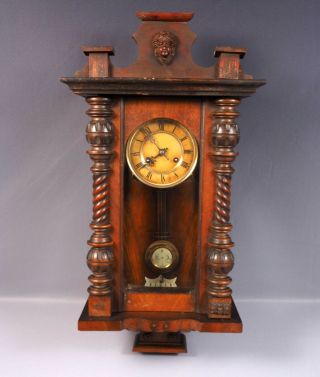 Antique Schlenker And Kienzle Spring Driven Wall Clock Regulator Wall