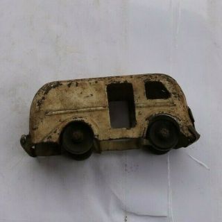 Rare Vintage Antique 3.  5 " Steel Toy Milk Truck Early 1920 
